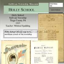 1905 School Souvenir, Holly School, Sullivan Township