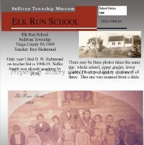 1909 School Photo, Elk Run School, Sullivan Township