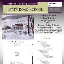 1917 School Souvenir, State Road School, Sullivan Township