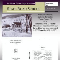 1920 School Souvenir, State Road School, Sullivan Township