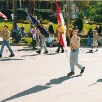 Boy Scouts Holding Flags in the Parade, 1999 1890's Festival