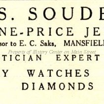 D. S. Souder, Jeweler, Optician, Clocks