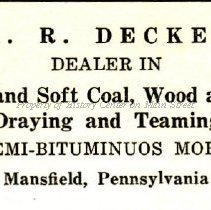 A. R. Decker, Dealer in Coal, etc.