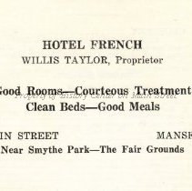 Hotel French, Willis Taylor