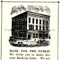 First National Bank ad from 1926 Manscript
