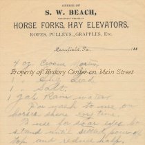 S. W. Beach Letterhead
