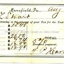 Tax Receipt, C. L. Strait