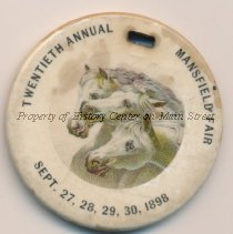 1898 Commemorative Button for Mansfield Fair