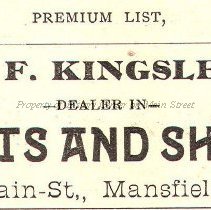 H. F. Kingsley Boots and Shoes