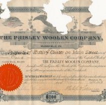 The Paisley Woolen Company Stock certificate
