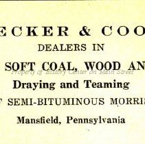 Decker & Cook, Coal, wood, cement