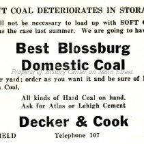 Decker & Cook, Blossburg Coal