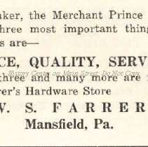 W. S. Farrer, Hardware