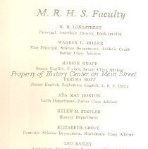 1926 Mansfield High School Faculty