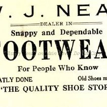 W. J. Neal ad from 1913 Mansfield Fair Book
