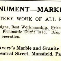 W. R. Avery, Monuments 1926