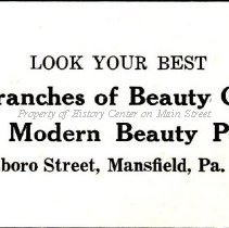 Modern Beauty Parlor, East Wellsboro St.