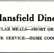 Mansfield Diner 1934