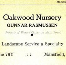 Oakwood Nursery, Gunnar Rasmussen