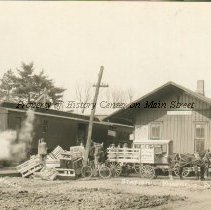 Mansfield Train Depot, Len Hitchcock, Drayman wagon