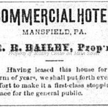 Commercial Hotel, R. R. Bailey, Proprietor