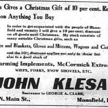 John Klesa, Successor to George A. Clark