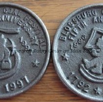 1996 Bloss Coal Festival commemorative cast iron medal