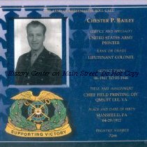 Chester P. Bailey Military Quartermaster Roll