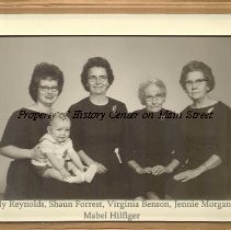 Shaun Forrest, Sally Reynolds, Virginia Benson, Jennie Morgan, Mabel HIlfig
