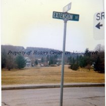 Looking west from Extension Street