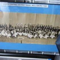 Framed photo of 1936 North Central District Band