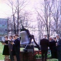 Dedication of old Alumni Hall Bell