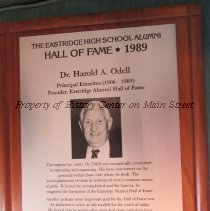 Harold Odell - Hall of Fame 1989
