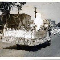Fourth of July Parade ca 1956, Dairymen's League Float