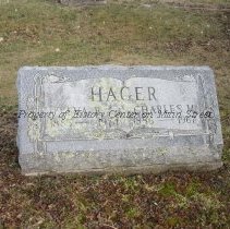 Charles Hager and Eva Osgood Tombstone