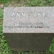 Ann Jane Evans Tombstone