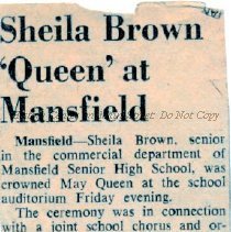 Miss Mansfield 1953. Sheila Brown