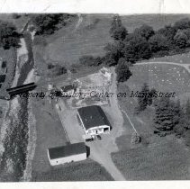Aerial view of Dairymen's League plant,