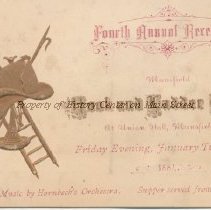 Mansfield Hook & Ladder Co., Fourth Annual Reception ticket
