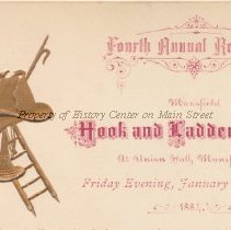 Mansfield Hook & Ladder Co., Fourth Annual Reception ticket