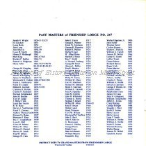 150 Anniversary Friendship Lodge, N. 247