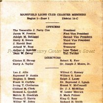 Mansfield Lions Club, Charter Meeting 1940