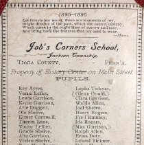 School Souvenir Booklet, Jobs Corners 1895-1896