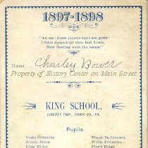 1897 School Souvenir, King School, Liberty Township