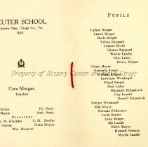 1918 School Souvenir, Beuter School, Liberty Township