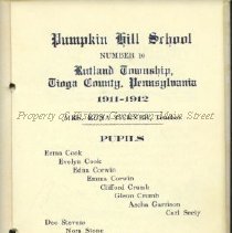 1912 School Souvenir, Pumpkin Hill School