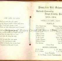 1914 School Souvenir, Pumpkin Hill School