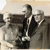 Mary E. Strange Rose and Percy Coles with MU president Parks