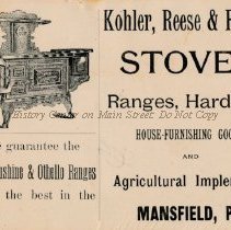 Kohler, Reese & Farrer Hardware Trading Card