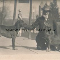 Harrison C. Baily and his two dogs